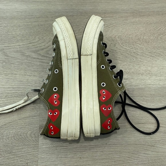 Converse Comme des Garcons Play Multi Heart Sneakers Women's 8 - Picture 5 of 9